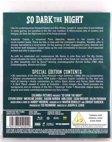 So Dark The Night [Blu-Ray]