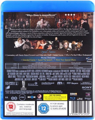 Anonymous (Anonimus) [Blu-Ray]