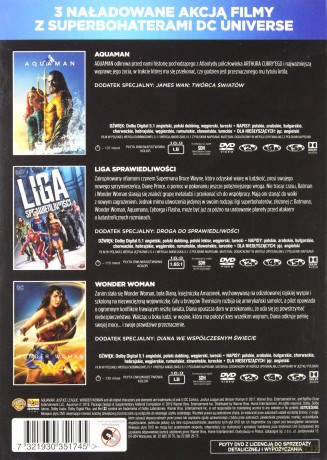 Aquaman / Liga Sprawiedliwości / Wonder Woman Pakiet DC [3DVD]