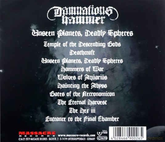 Damnation's Hammer: Unseen Planets Deadly Speres [CD]
