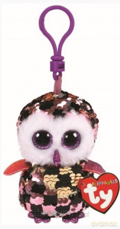 Beanie Boos Checks - Cekinowa Sowa brelok