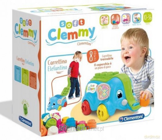 Clemmy Soft. Słonik do ciągnięcia [KLOCKI]