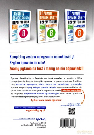Egzamin ósmoklasisty - język angielki Repetytorium [KSIĄŻKA]