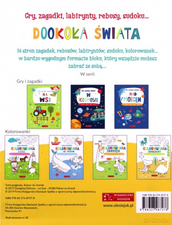 Gry, zagadki, rebusy. Dookoła świata [KSIĄŻKA]