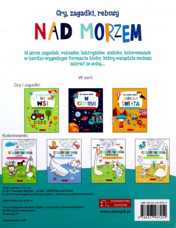 Gry, zagadki, rebusy. Nad morzem [KSIĄŻKA]
