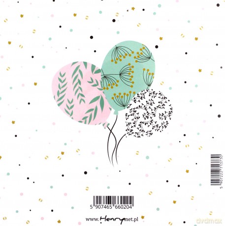 Karnet 155x155 - Balony