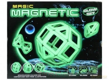 Klocki magnetyczne 26 el. fluorescencyjne [KLOCKI]