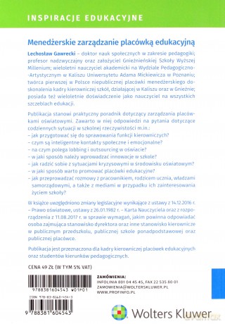Menedżerskie zarządzanie placówką edukacyjną.. - Lechosław Kazimierz Gawrecki [KSIĄŻKA]