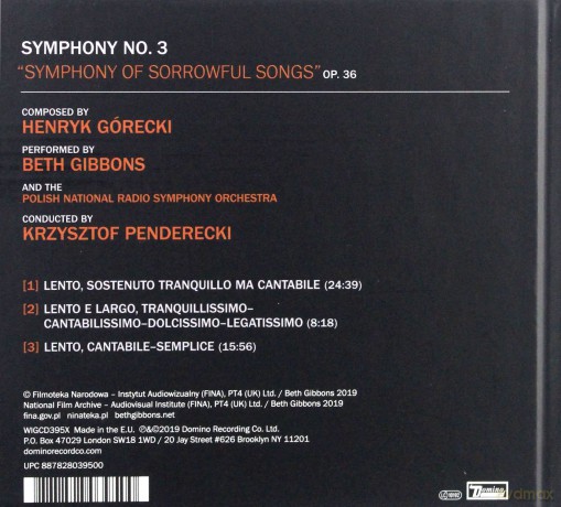 Beth Gibbons & Polish National Radio Symphony Orchestra: Henryk Górecki: Symphony No. 3 (Symphony Of Sorrowful Songs) [CD]+[DVD]