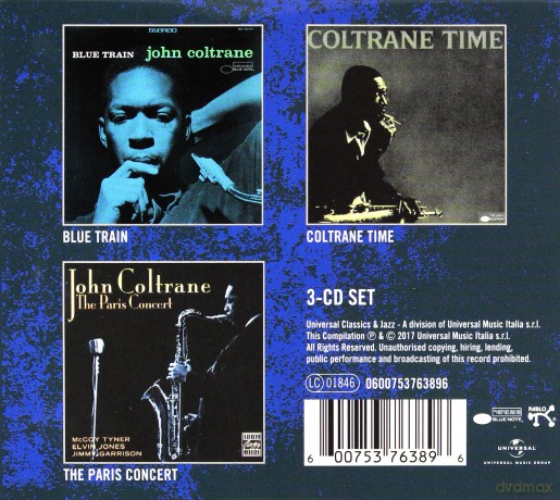 John Coltrane: 3 Essential Albums (Blue Train, Coltrane Time, The Paris Concert) [3CD]