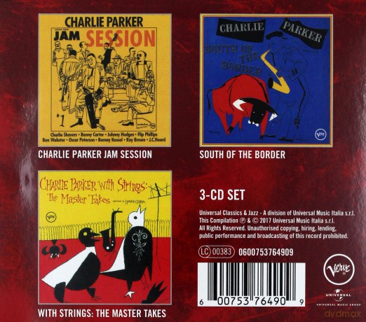 Charlie Parker: 3 Essential Albums (Jam Session, Sout Of The Border, With Strings) [3CD]