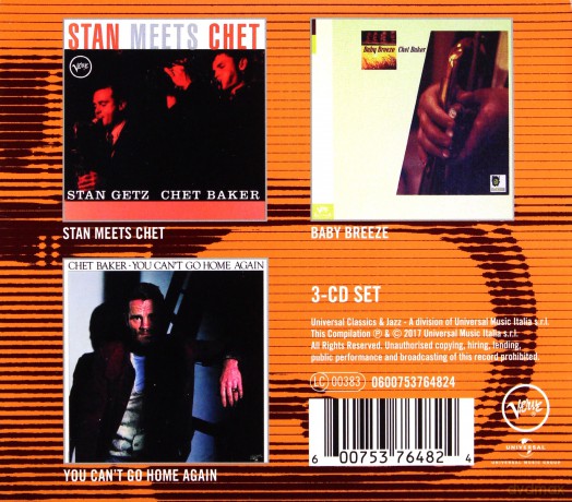 Chet Baker: 3 Essential Albums (Stan Meets Chet, Baby Breeze, You Can't Go Home Again) [3CD]