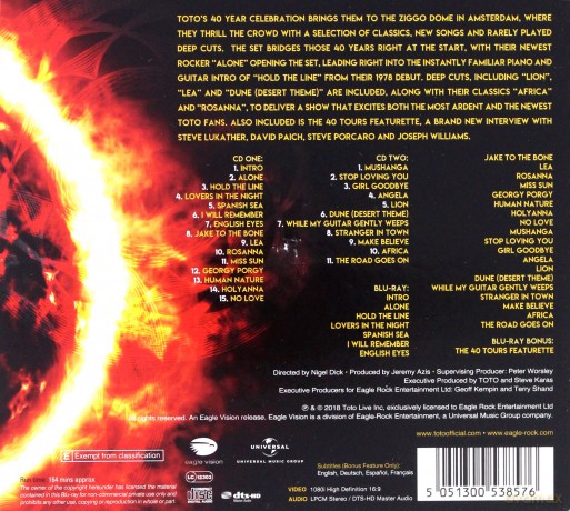 Toto: 40 Tours Around The Sun [2CD]+[Blu-Ray]