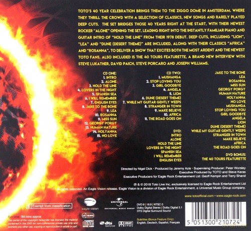 Toto: 40 Tours Around The Sun [2CD]+[DVD]