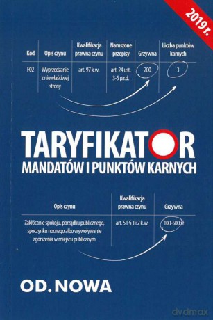 Taryfikator mandatów i punktów karnych 2019 [KSIĄŻKA]