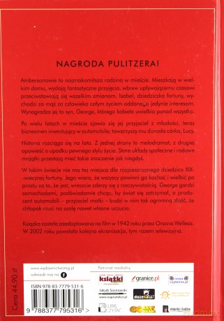 Wspaniałość Ambersonów - Newton Booth Tartington [KSIĄŻKA]