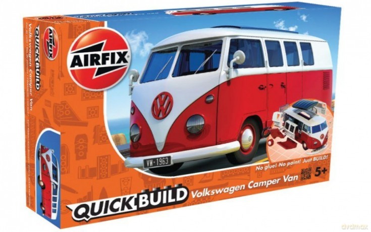 Model plastikowy QUICKBUILD VW Camper Van czerwony