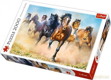 TREFL 2000 el. Galopujące stado koni [PUZZLE]