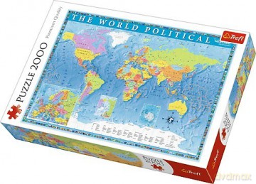 TREFL 2000 el. Polityczna mapa świata [PUZZLE]