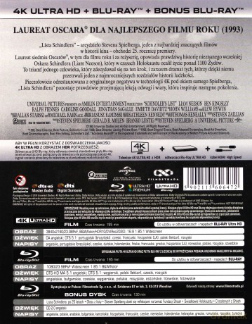 Lista Schindlera (25 rocznica) [Blu-Ray 4K]+[2xBlu-Ray]