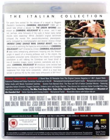 Green Inferno Aka Cannibal Holocaust 2 [Blu-Ray]