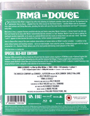 Irma la Douce (Słodka Irma) [Blu-Ray]