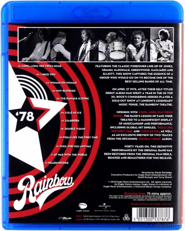 Foreigner: Live At The Rainbow [Blu-Ray]