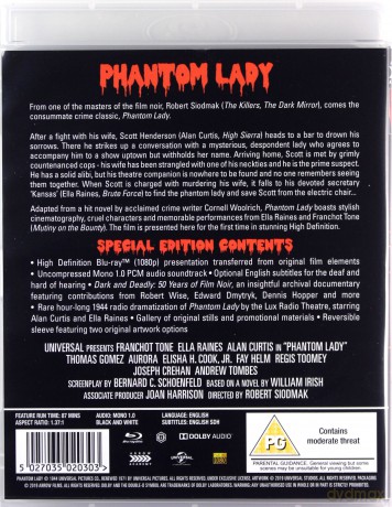 Phantom Lady (Tajemnicza dama) [Blu-Ray]