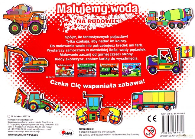 Malujemy wodą Na budowie [KSIĄŻKA]