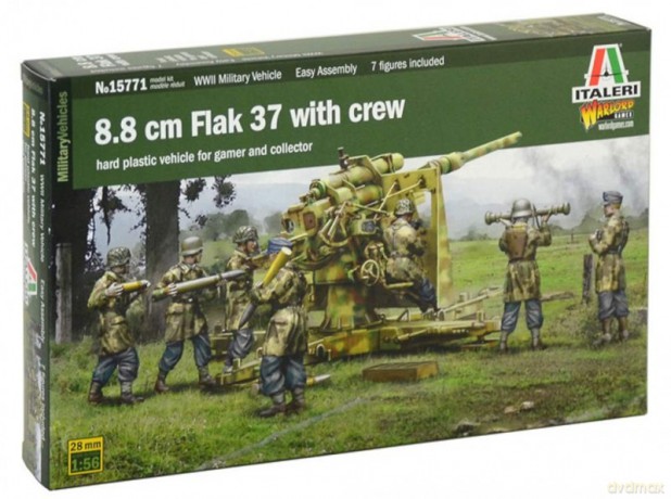 Model plastikowy 8,8 cm Flak 37 z załogą