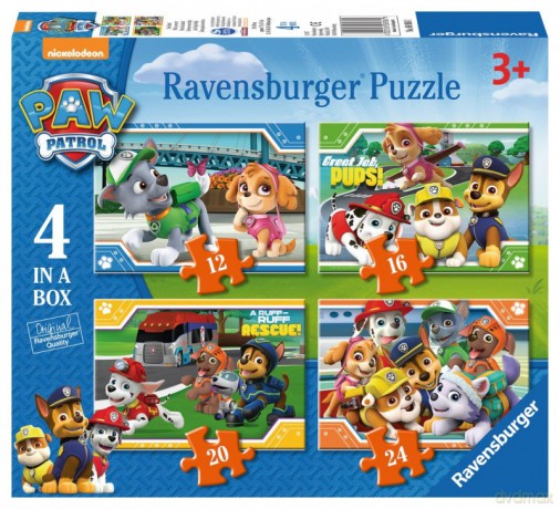 RAVENSBURGER 4w1 12/16/20/24 el. Psi Patrol [PUZZLE]
