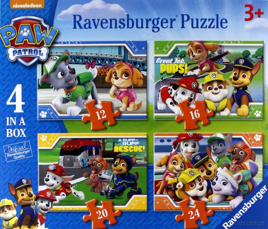 RAVENSBURGER 4w1 12/16/20/24 el. Psi Patrol [PUZZLE]