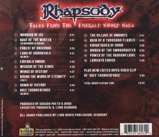 Rhapsody: Tales From The Emerald... [CD]