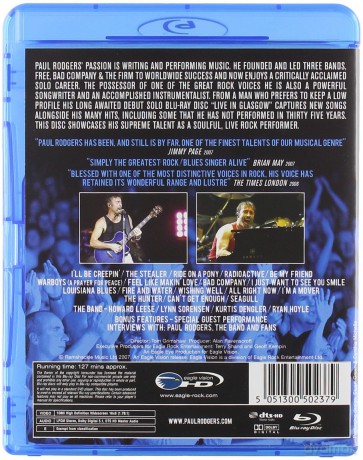 Paul Rodgers: Live In Glasgow [Blu-Ray]