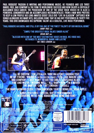 Paul Rodgers: Live In Glasgow [DVD]