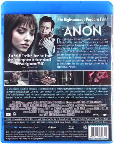 Anon [Blu-Ray]