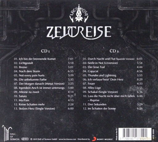 Lacrimosa: Zeitreise (digipack) [2CD]