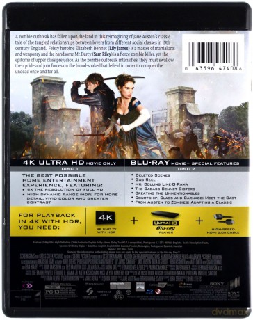 Pride and Prejudice and Zombies (Duma i uprzedzenie i zombie) [Blu-Ray 4K]+[Blu-Ray]