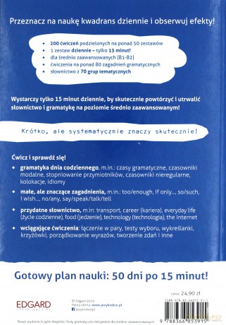 Angielski w 15 minut każdego dnia! B1-B2 - Katarzyna Wiśniewska [KSIĄŻKA]
