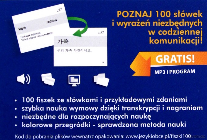Koreański. 100 fiszek. Pierwsze słowa i wyrażenia [KSIĄŻKA]