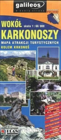 Mapa atrakcji turystycznych - Wokół Karkonoszy 1:66 000