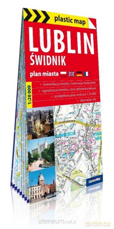 Plastic map Lublin i Świdnik 1:20 000 plan miasta