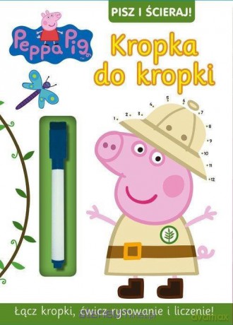 Świnka Peppa. Pisz i ścieraj! Kropka do kropki [KSIĄŻKA]