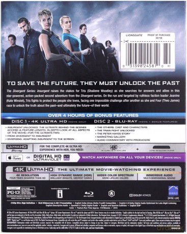 The Divergent Series: Insurgent (Zbuntowana) [Blu-Ray 4K]+[Blu-Ray]