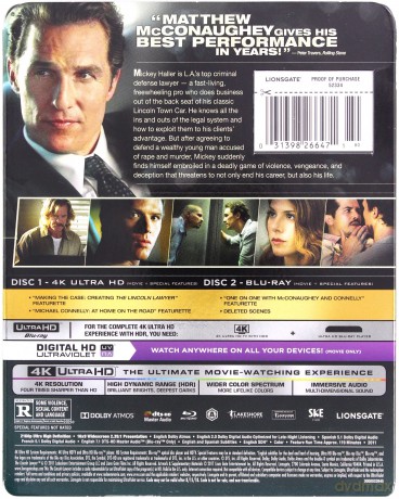 The Lincoln Lawyer (Prawnik z Lincolna) [Blu-Ray 4K]+[Blu-Ray]
