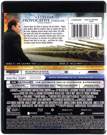 Lord of War (Pan życia i śmierci) [Blu-Ray 4K]+[Blu-Ray]