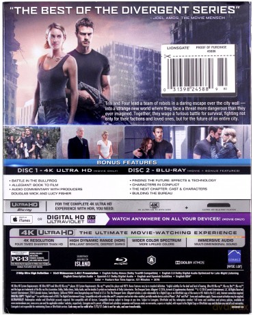 The Divergent Series: Allegiant (Wierna) [Blu-Ray 4K]+[Blu-Ray]