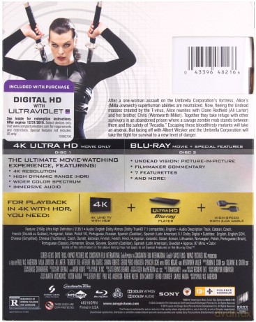 Resident Evil: Afterlife [Blu-Ray 4K]+[Blu-Ray]