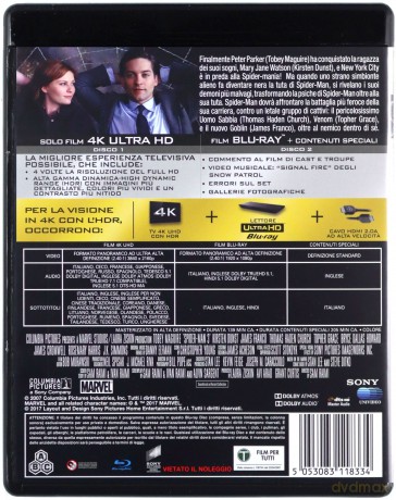 Spider-Man 3 [Blu-Ray 4K]+[Blu-Ray]
