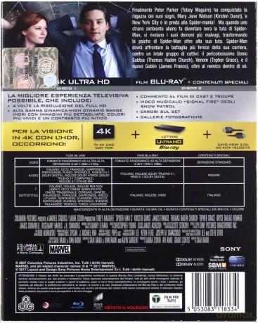 Spider-Man 3 [Blu-Ray 4K]+[Blu-Ray]